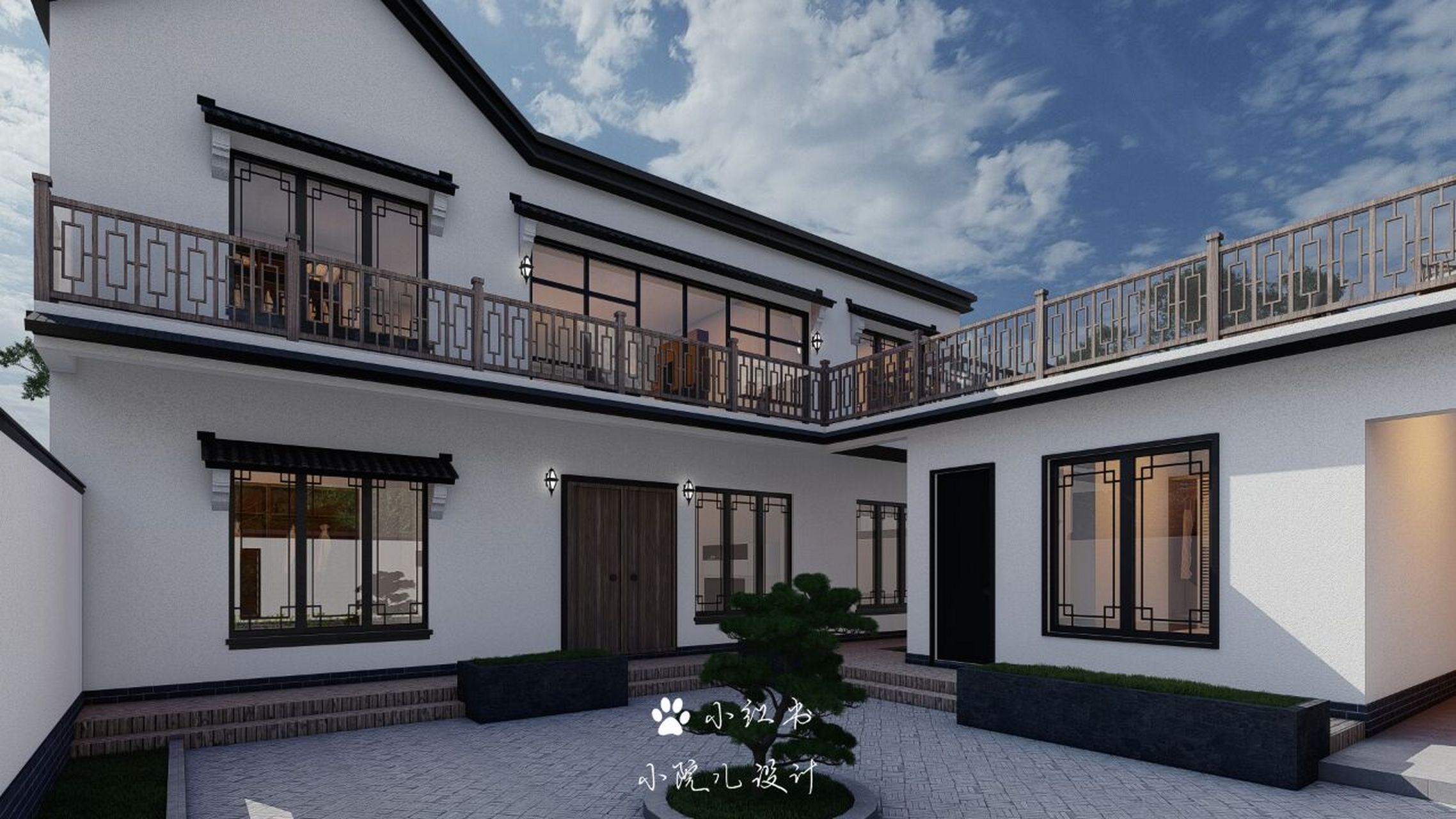 正房 厢房,二层中式自建别墅(附平面图) 92项目概况建筑面积:307.