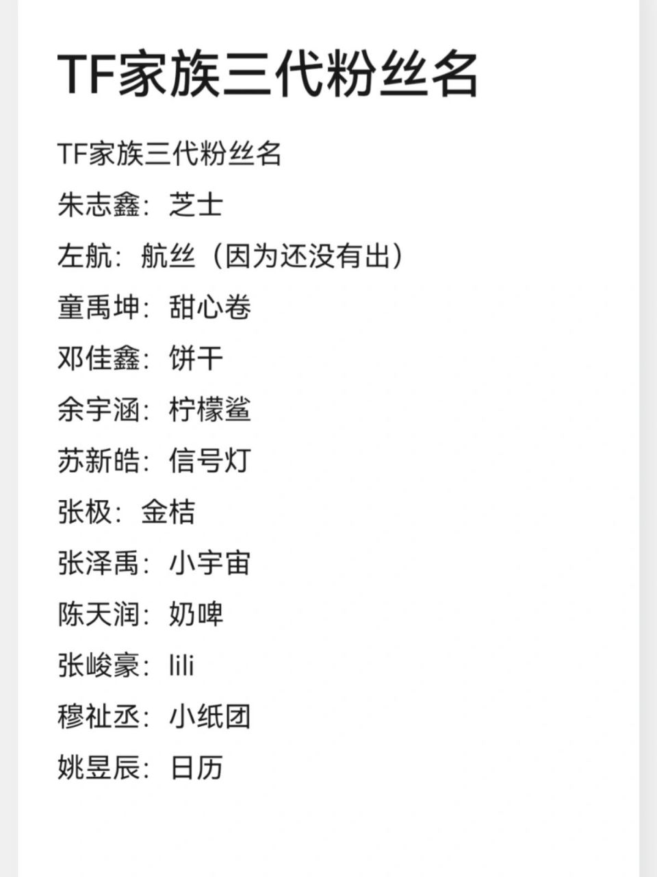 tf家族三代照片名字图片