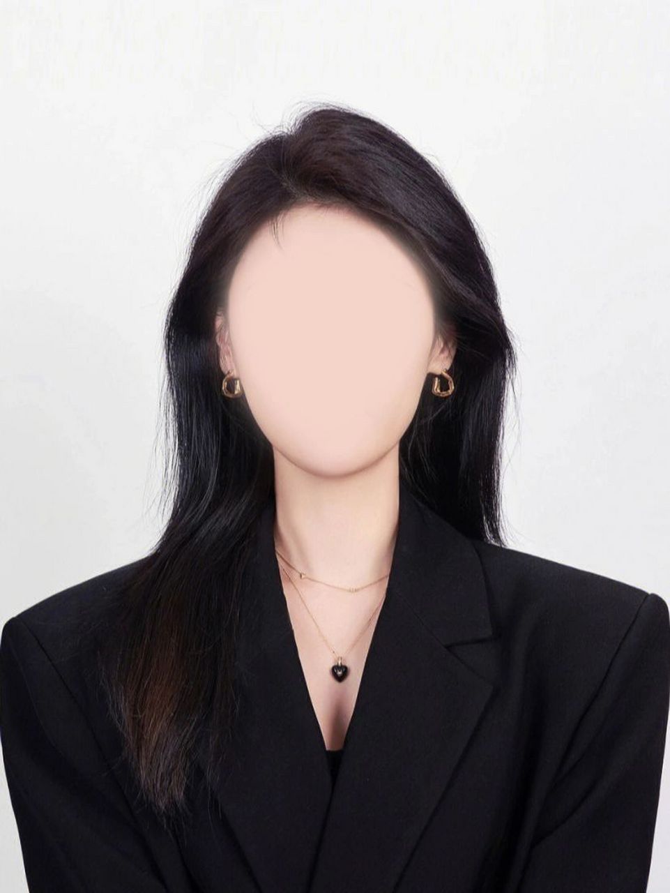 高级感黑色西装证件照,证件照必备 姐妹们高级感满满的证件照,你也