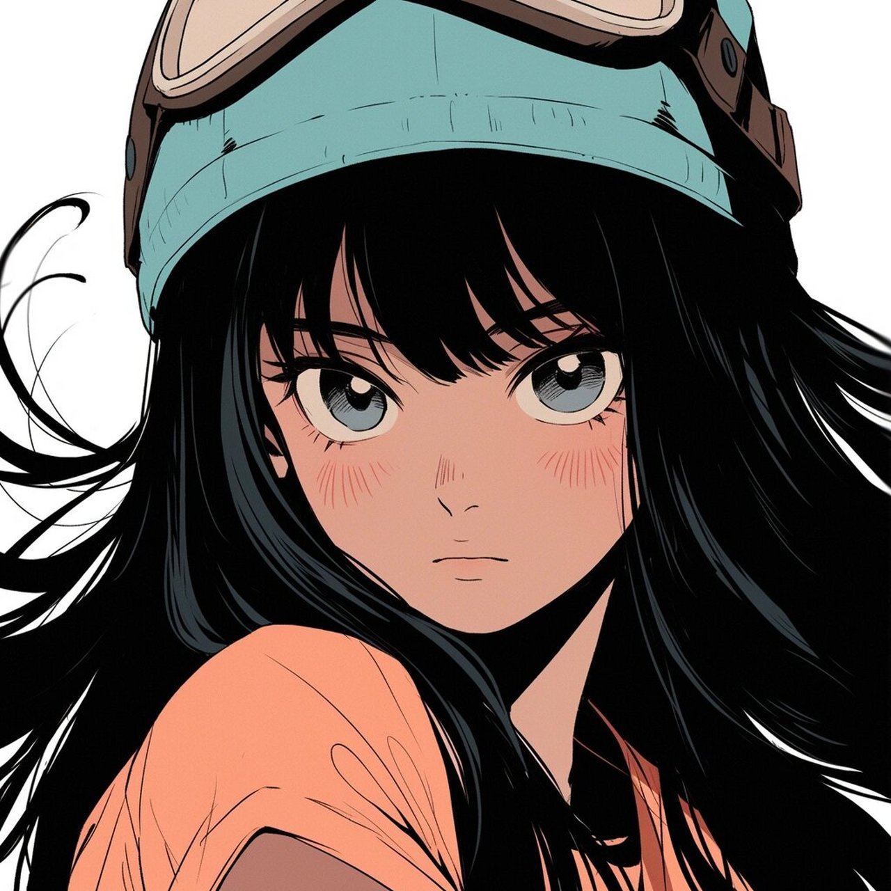 机车头盔女孩-旧漫