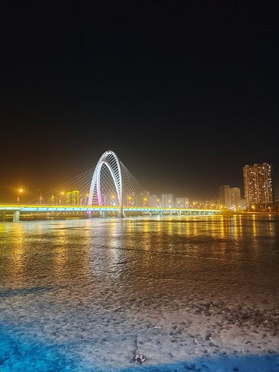 【最美辽宁】辽宁省锦州市:小凌河夜景 作者:马岩 #新时代六地辽宁