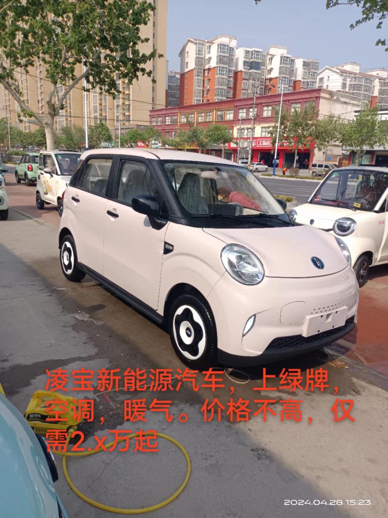凌宝新能源汽车,上绿牌,空调暖气,电机电控质保8年12万公里,电池电芯
