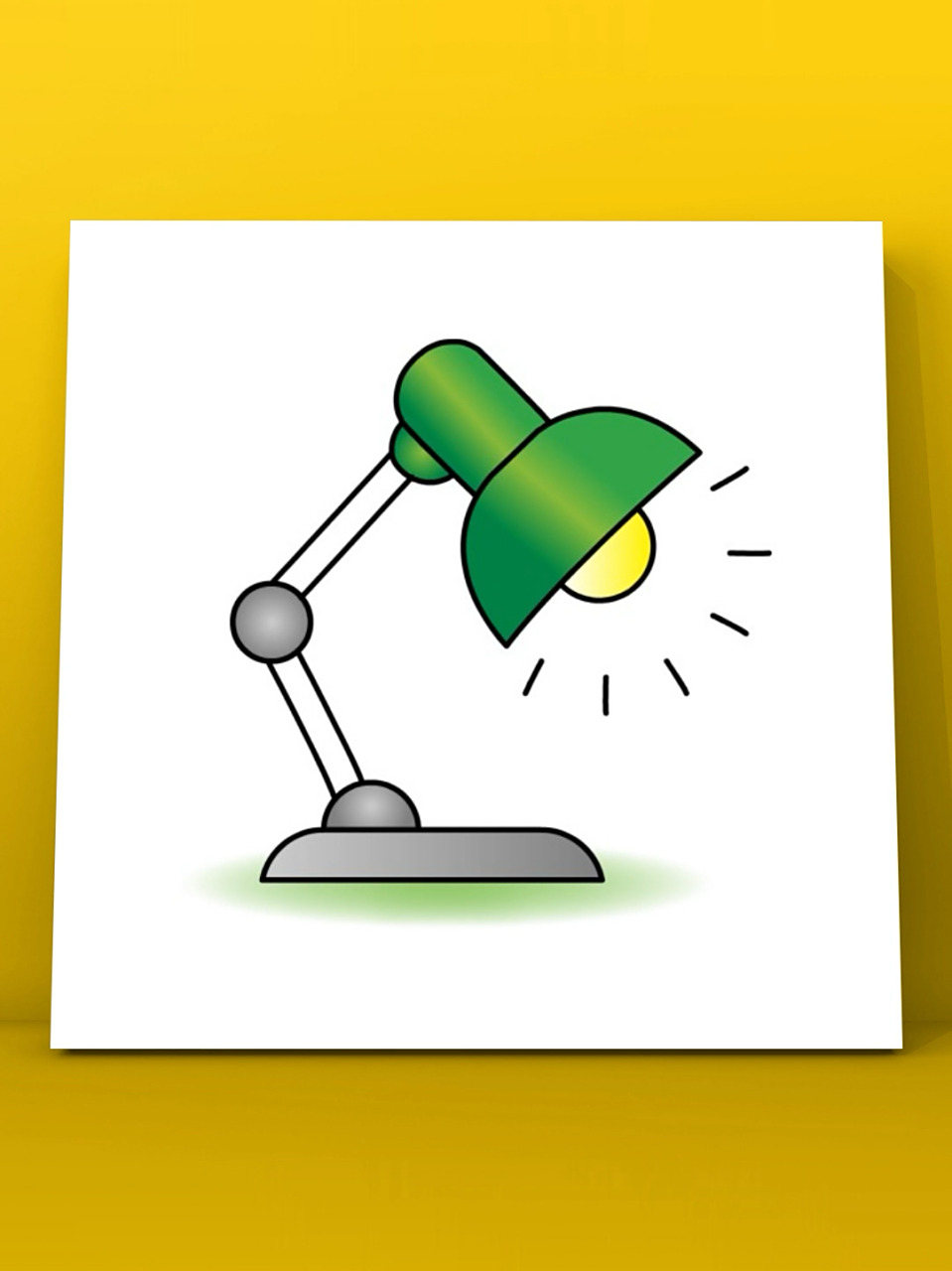 91 教你画一个台灯简笔画,难度一星