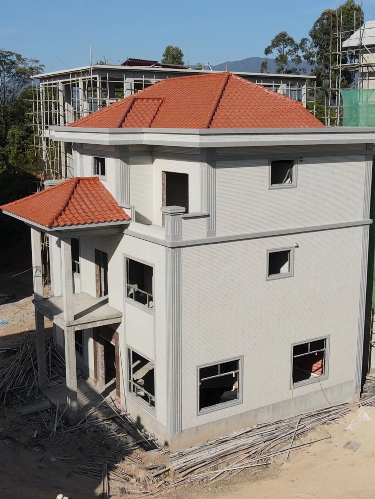 农村自建房|灰白经典配色外墙砖实用又好看 奥古拉陶瓷实景案例分享 .