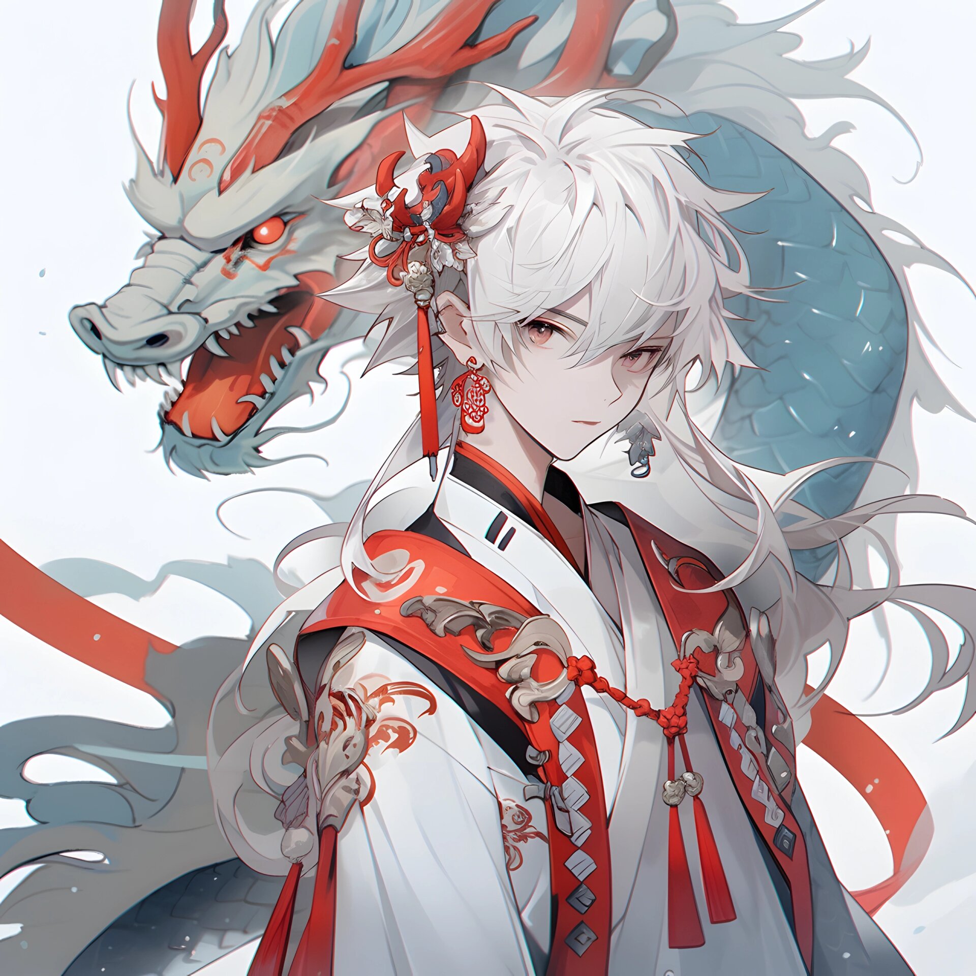 帅气男生头像|帅气龙少年——蓝色龙龙