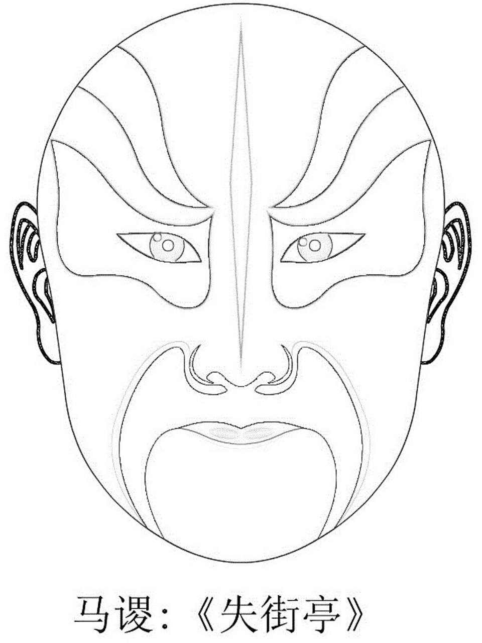 空白脸谱 需要自取 辛辛苦苦从美图秀秀把线条扣掉的 需要原图的姐妹