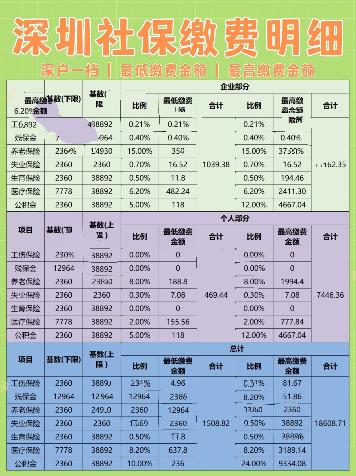 社保缴费明细个人账户图片