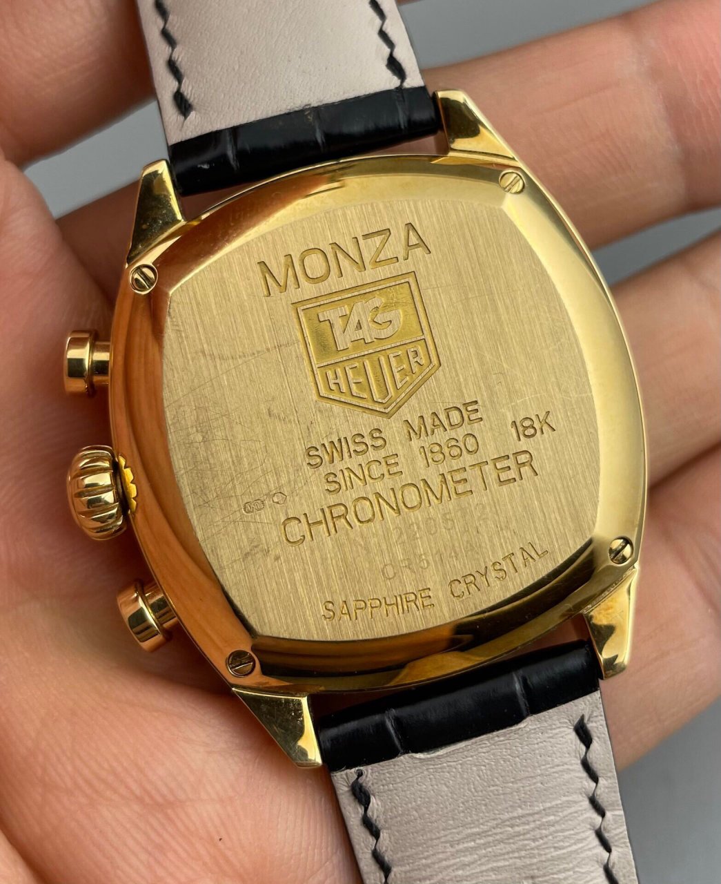 泰格豪雅monza系列cr514a男表 豪雅monza系列:cr514a,38*44mm表径18k