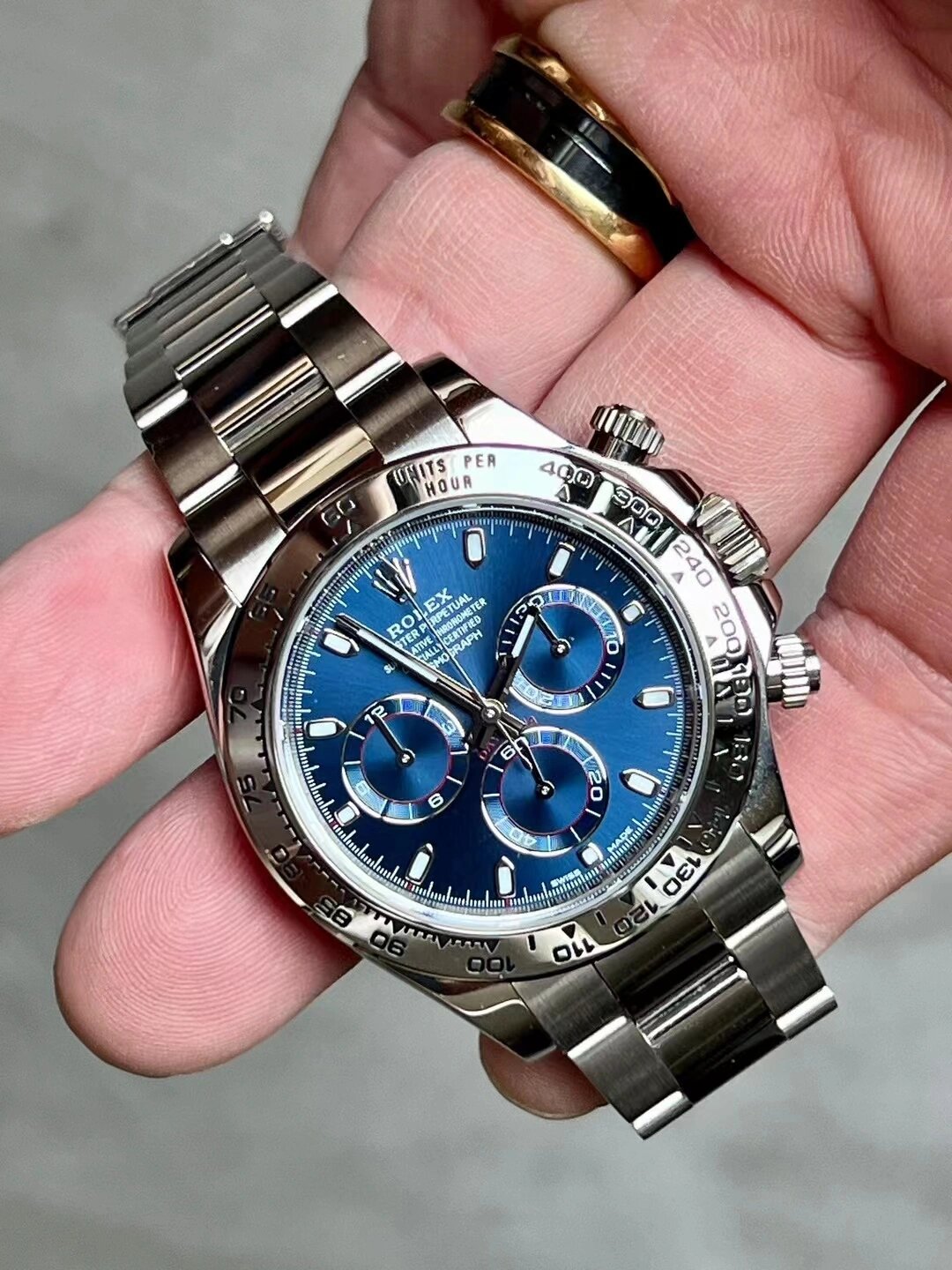 劳力士迪通拿系列白金116509蓝猫很漂亮性价