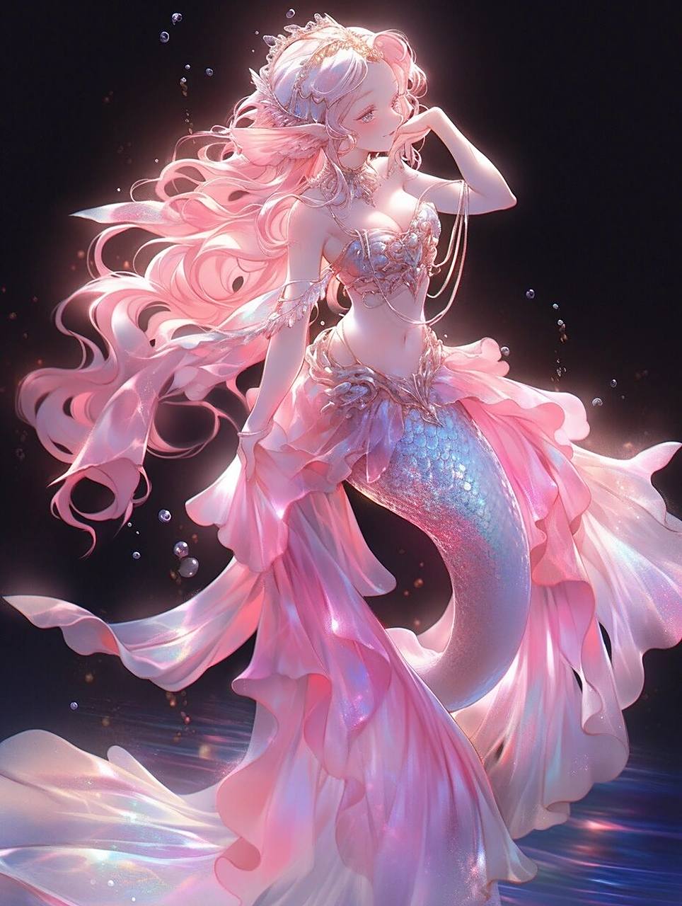 粉色系 | 美人鱼🐠人鱼公主 6图头像壁纸 美丽 善良