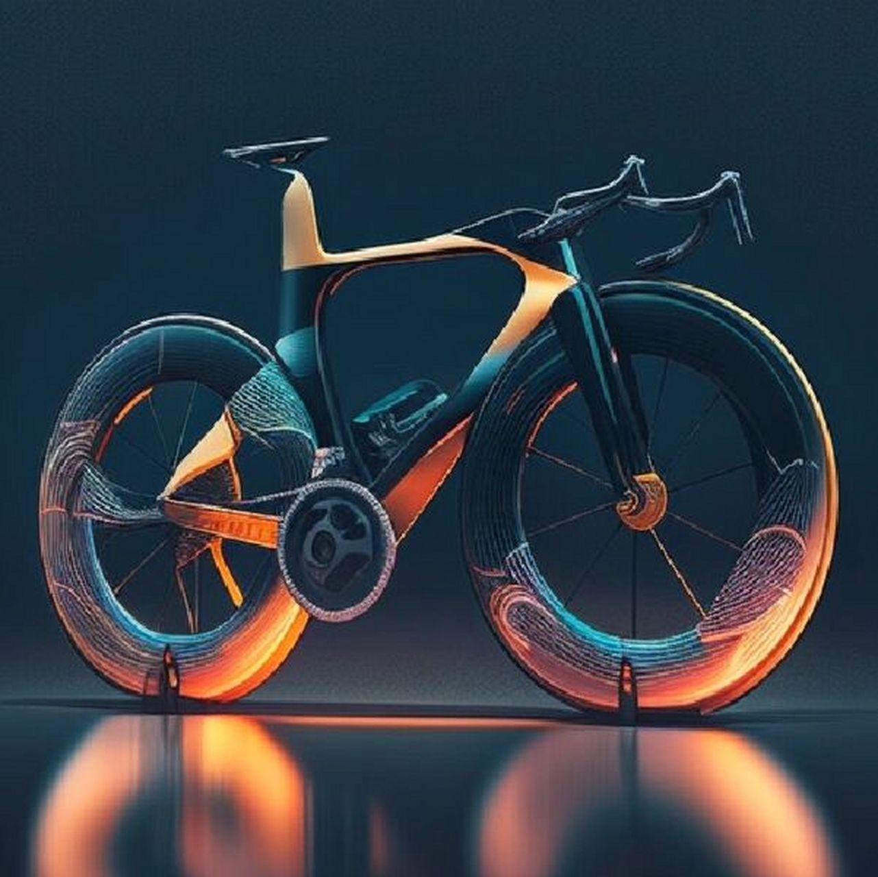 ai已经预测未来自行车的磁悬浮水壶技术了 一键生成的,它还懂得落差要