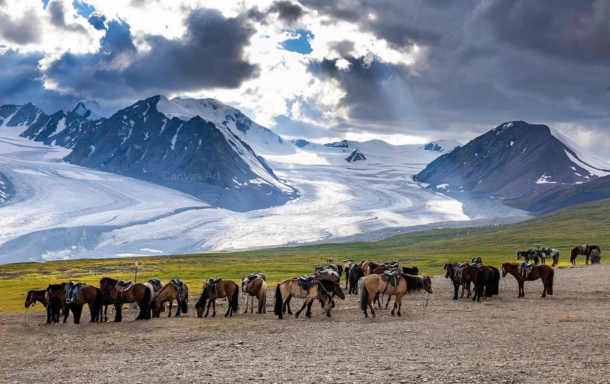 蒙古9899高原最高峰 蒙古国家圣山阿尔泰5峰 蒙古阿尔泰山脉的