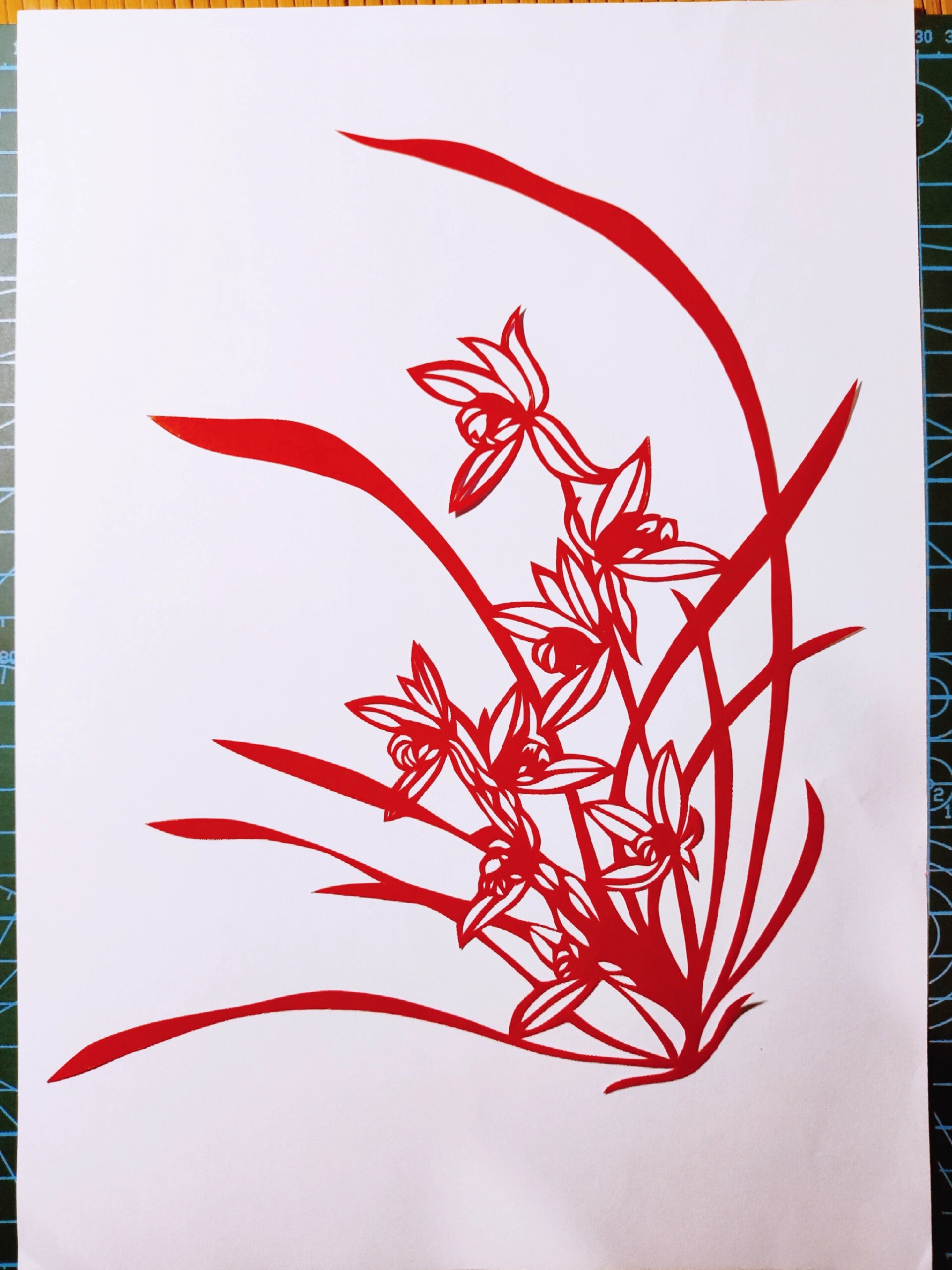 兰花刻纸剪纸