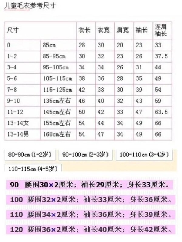 儿童毛衣育克长度图片