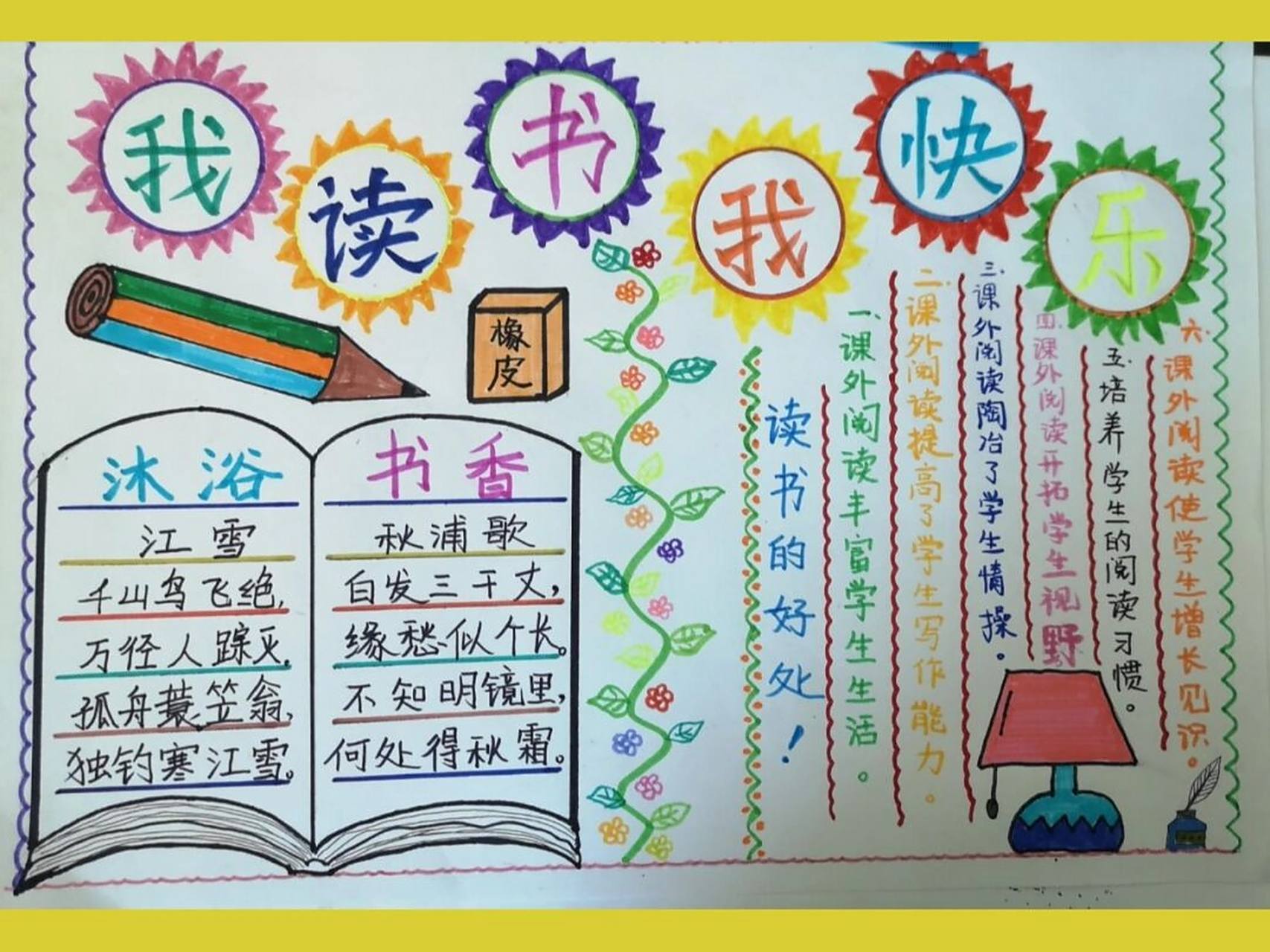 原创读书手抄报语文手抄报阅读手抄报