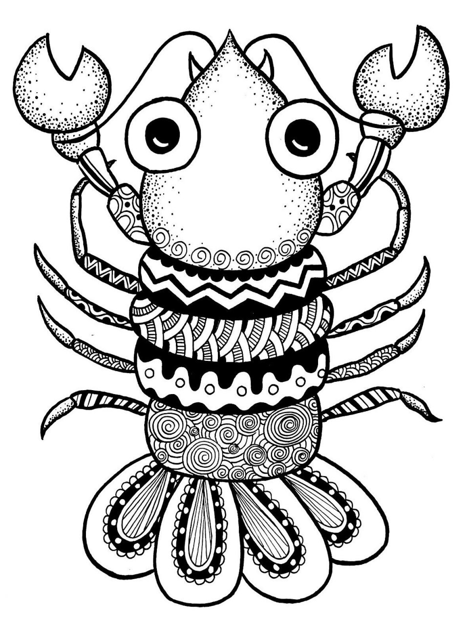 要努力】100张线描装饰画1661526615  动物装饰画    大龙虾