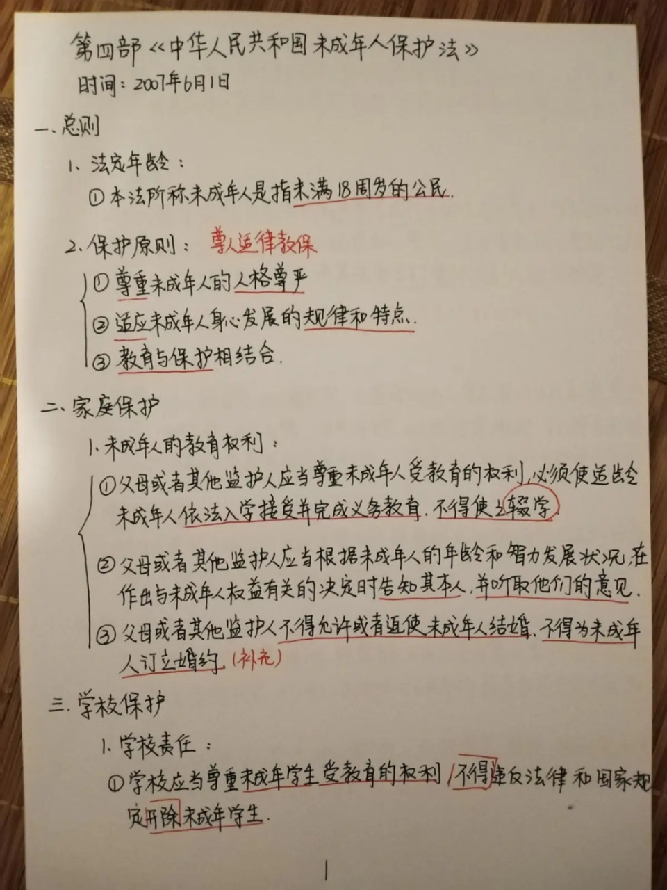 中华人民共和国未成年人保护法——教资笔记 咱们的第四部法律已经