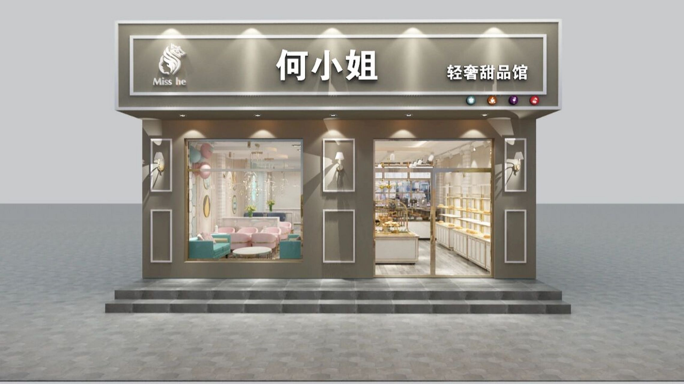 蛋糕店装修效果图大全图片