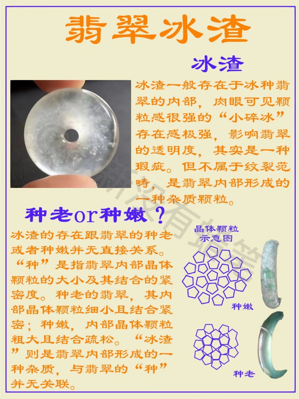 翡翠冰渣-小白入门必看 小白宝宝们,带冰渣的翡翠是种儿老?