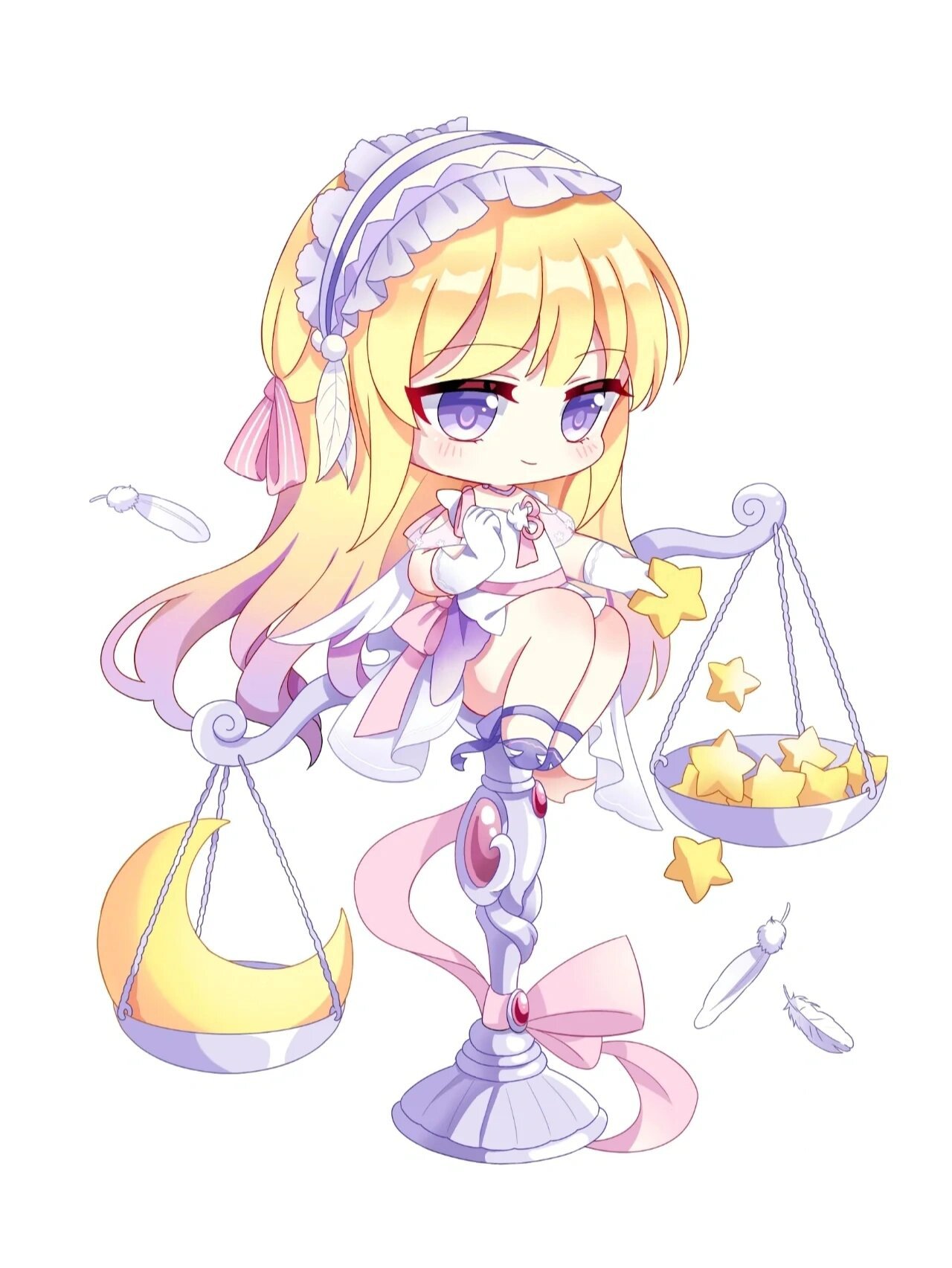 十二星座q版拟人星座少女头像(上