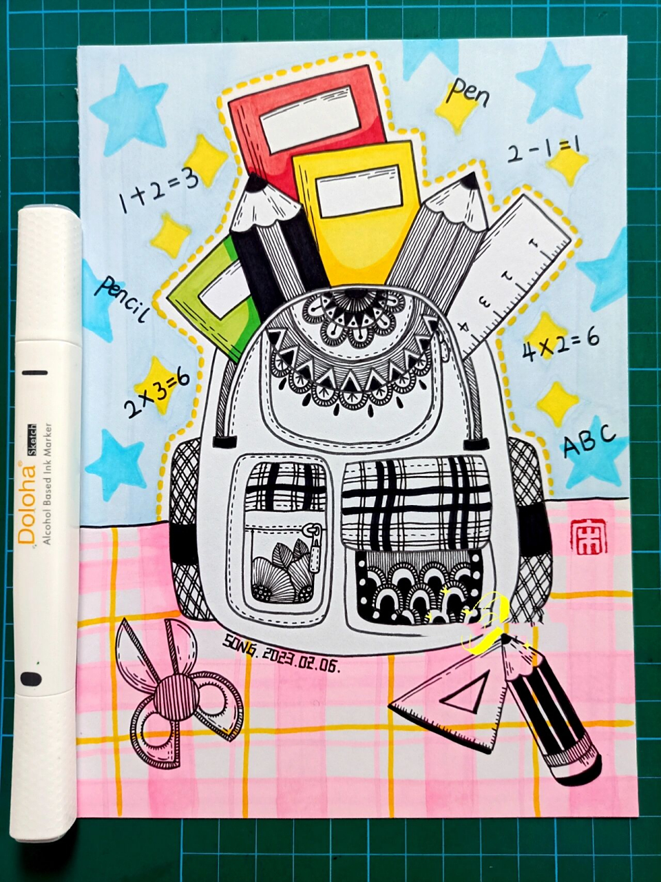 我的书包 画的日常          临摹请标明出处或者!