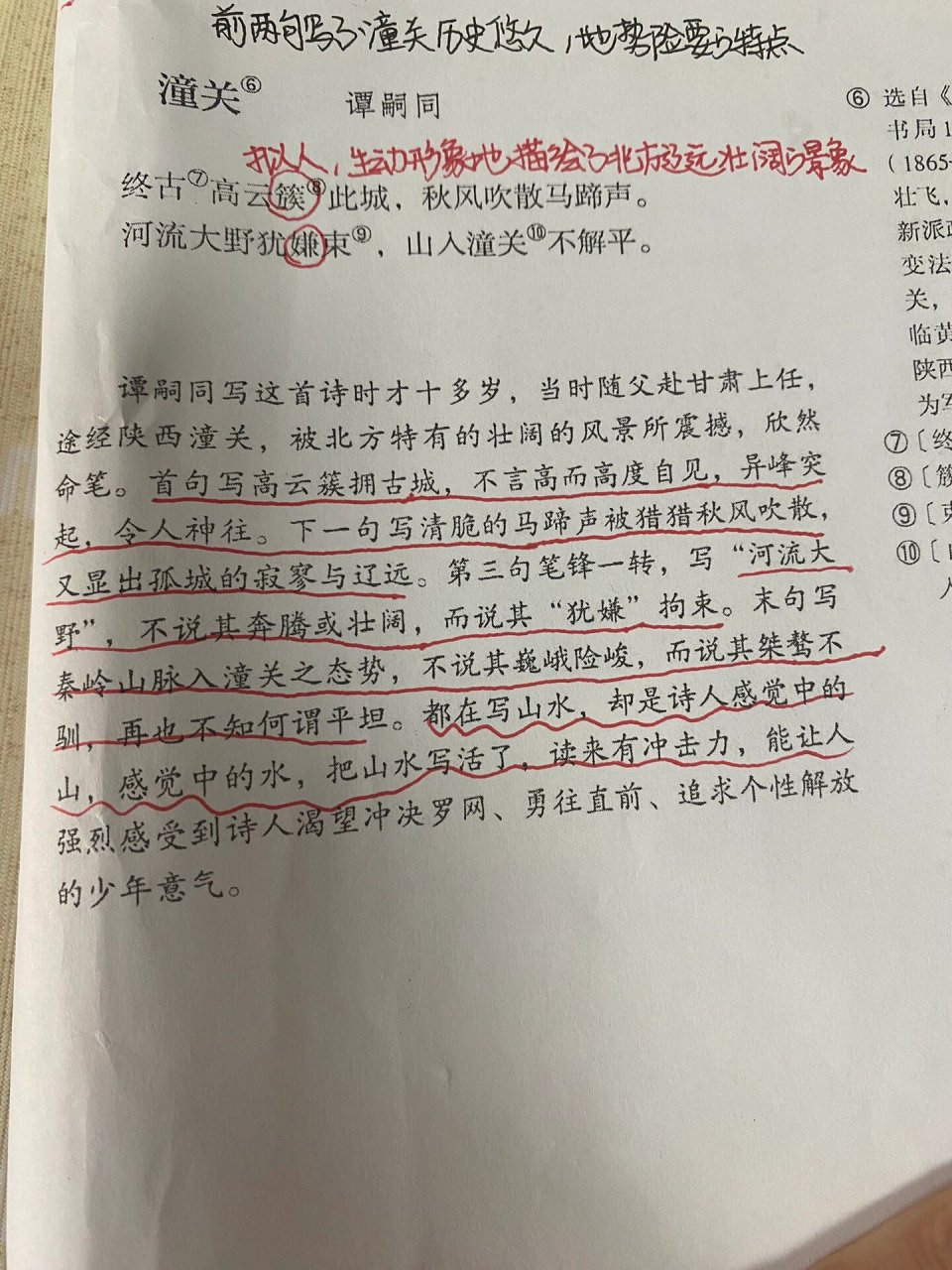 潼关谭嗣同笔记图片