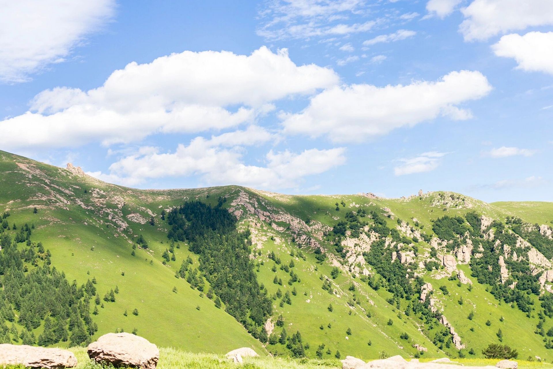 避暑好去处之 蔚县茶山  	 茶山海拔比较高,十分凉爽,景色秀丽,风景
