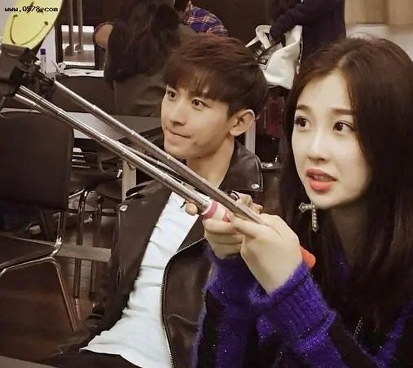 成毅虞书欣参加《一年级》时候的合照 好青涩啊  #成毅虞书欣一年级