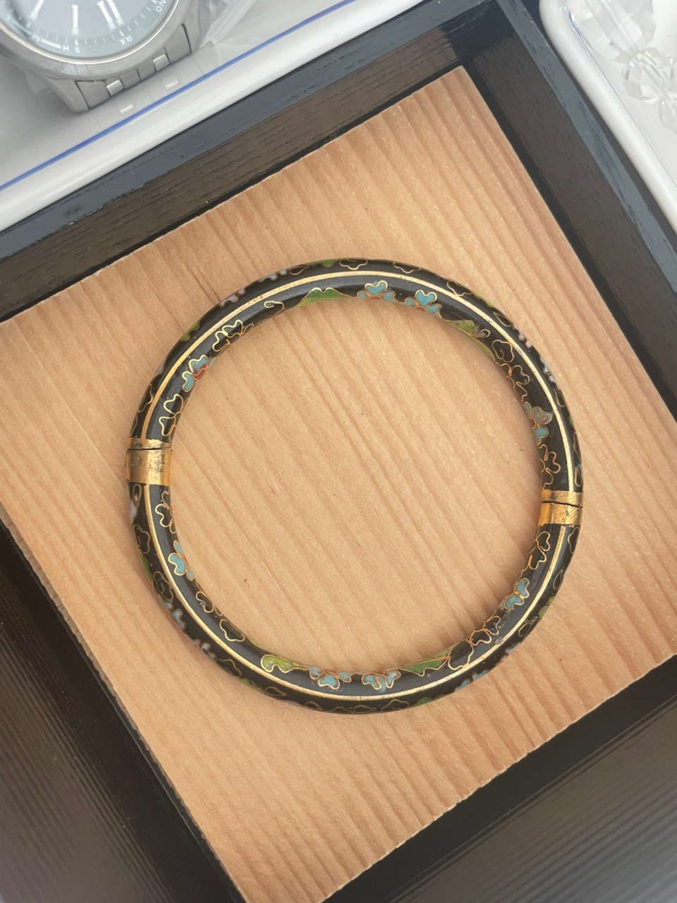 日本拍卖会镯子老北京库景泰蓝手镯景泰蓝高 日本拍卖会镯子老北京库