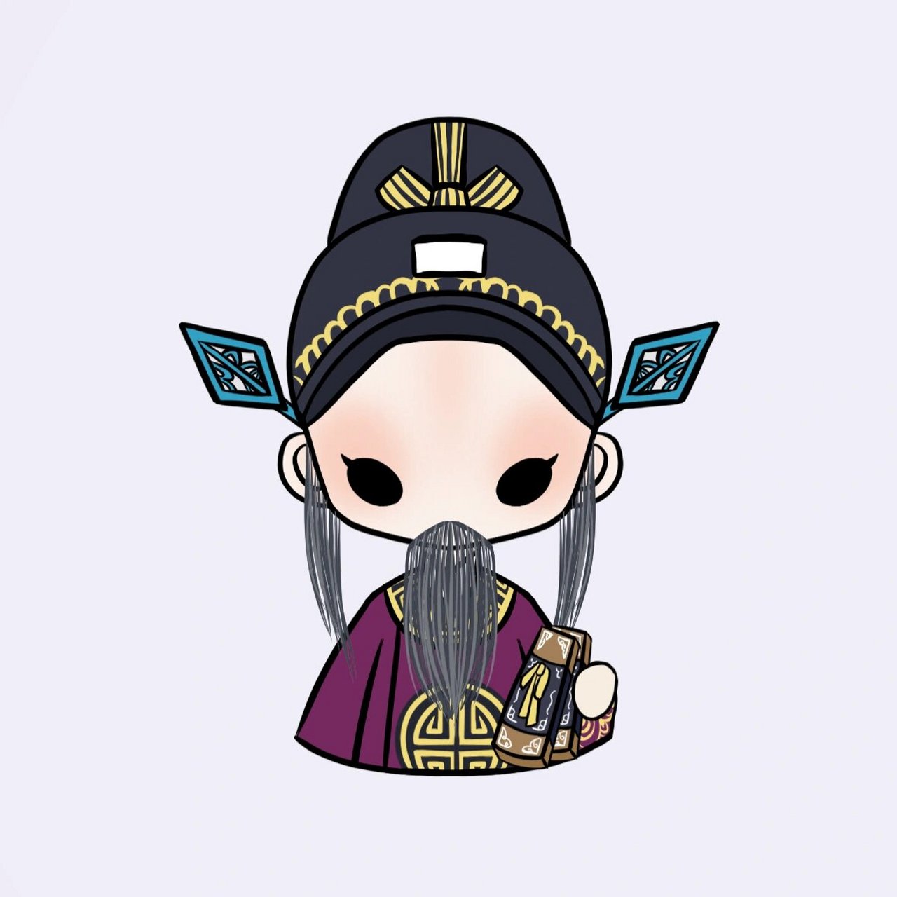 【京剧百人图】八仙过海·曹国舅【100/29】 玉板敲一声,摇动南天门.