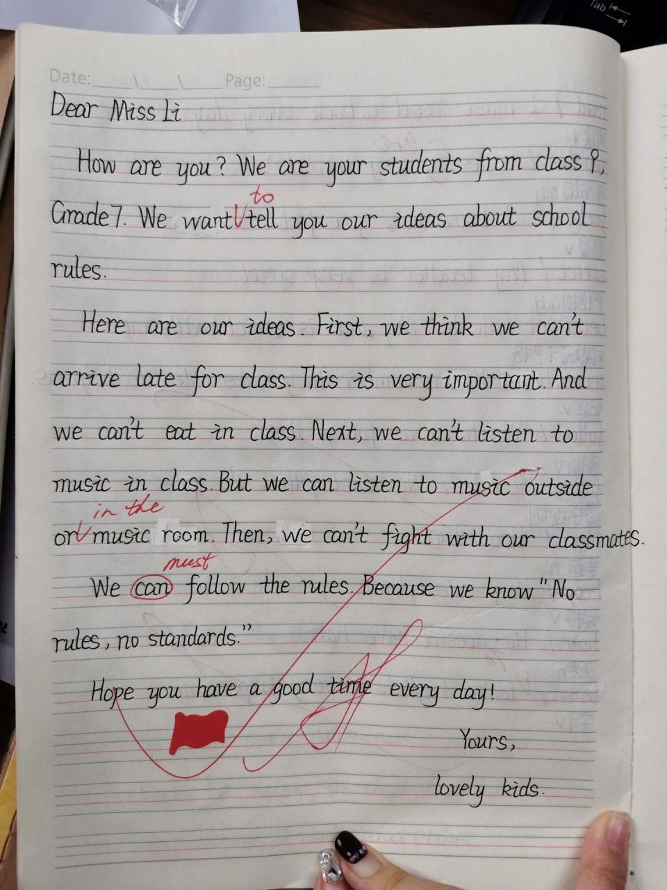 学生作文分享 七年级school rules91