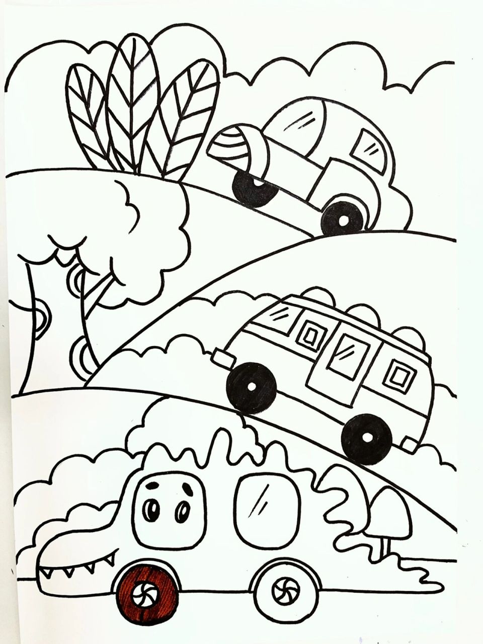 儿童画96美术96小汽车07213