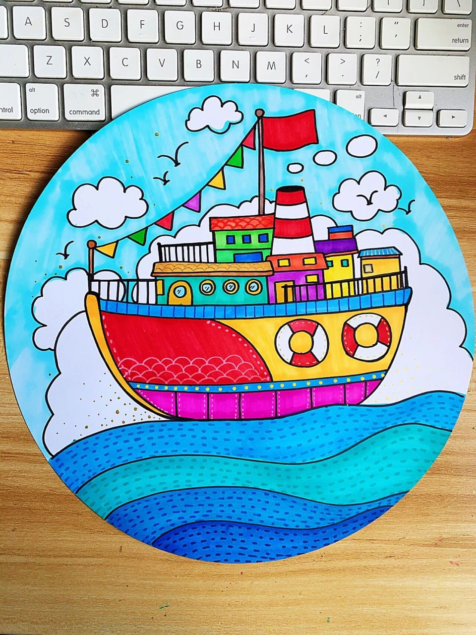 儿童绘画课程教学—《轮船旅行》 听说每个小男生都有一个航海梦 弟弟