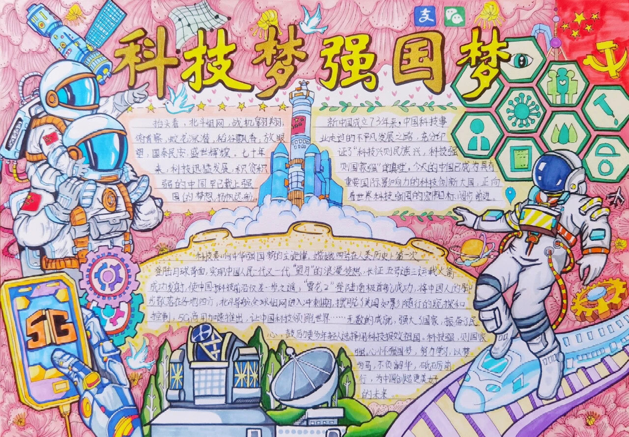 科技梦强国梦手抄报