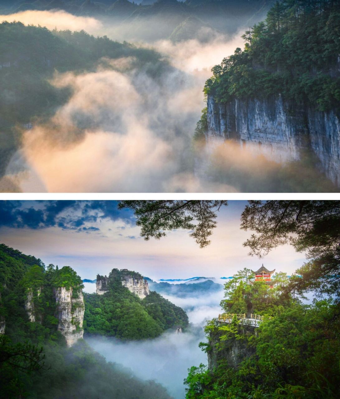 【贵州施秉】云台山绝美云海,犹如仙境 波澜壮阔的云海,是山岳的重要