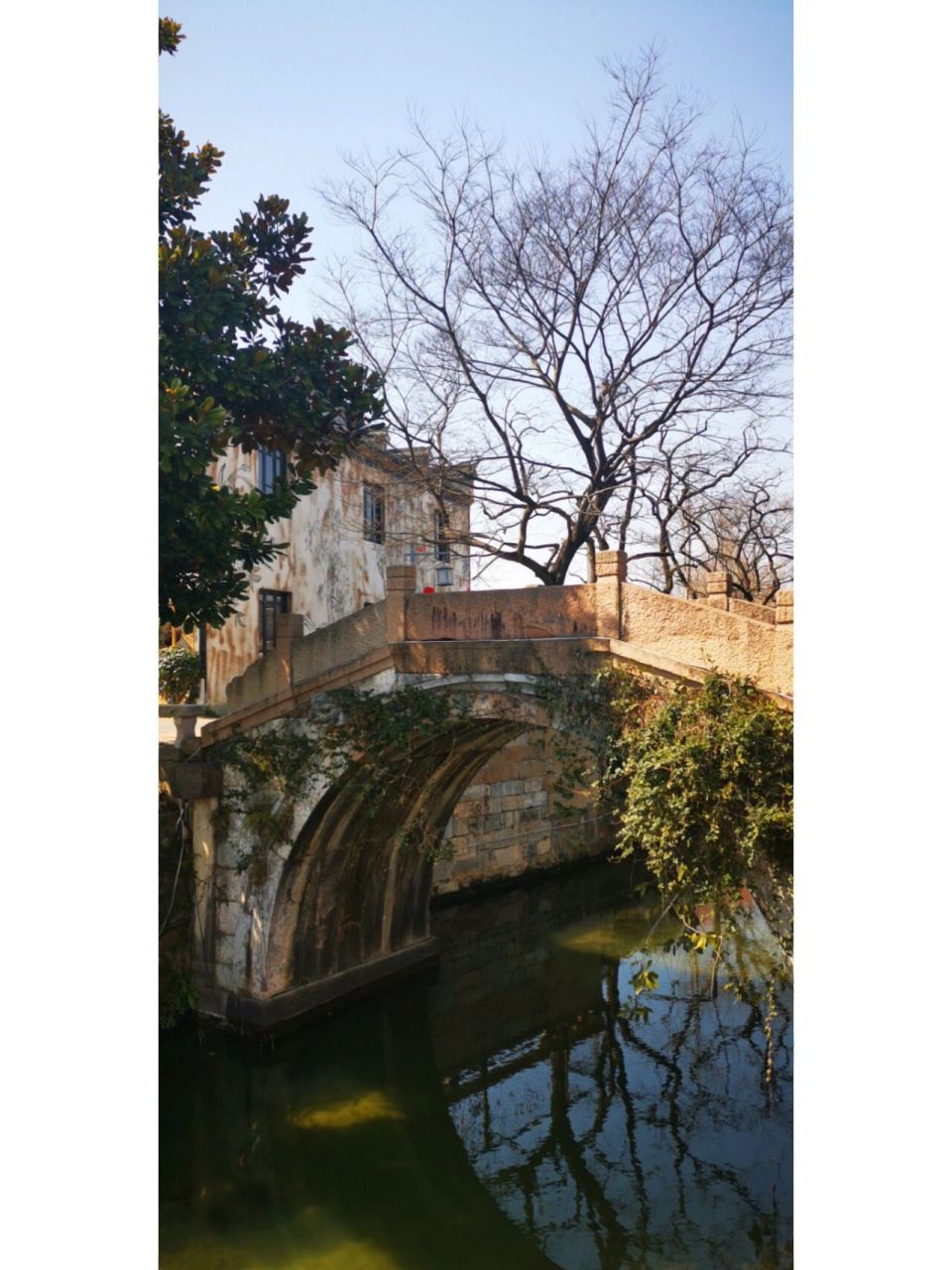 千年古村落,长兴石泉村 春风暖阳,呆呆看鱼.古桥屋檐,无声的历史.