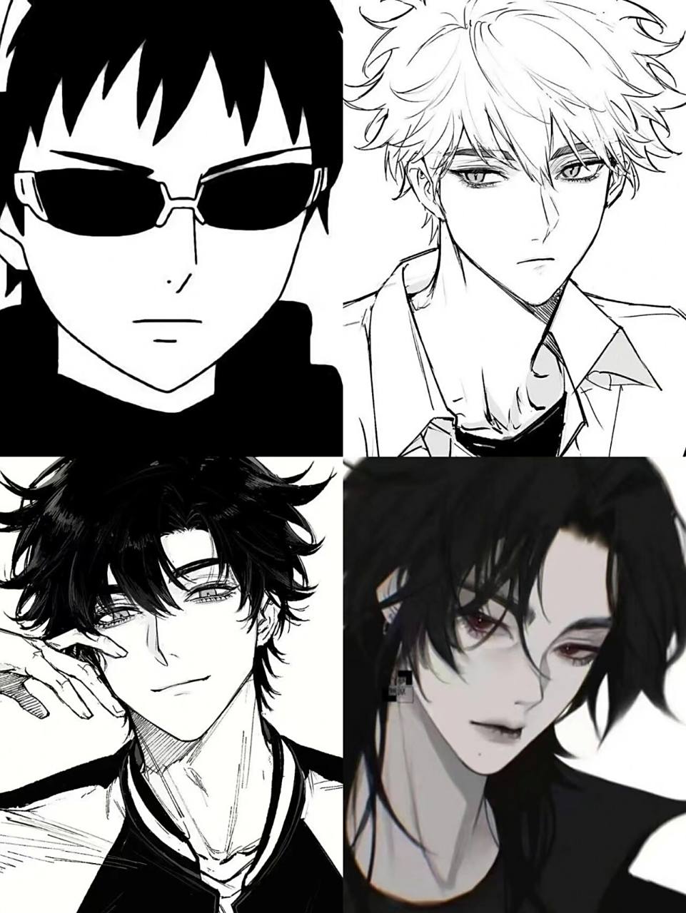 黑白动漫帅气男头060606/高冷帅哥 帅就完了取图ttt