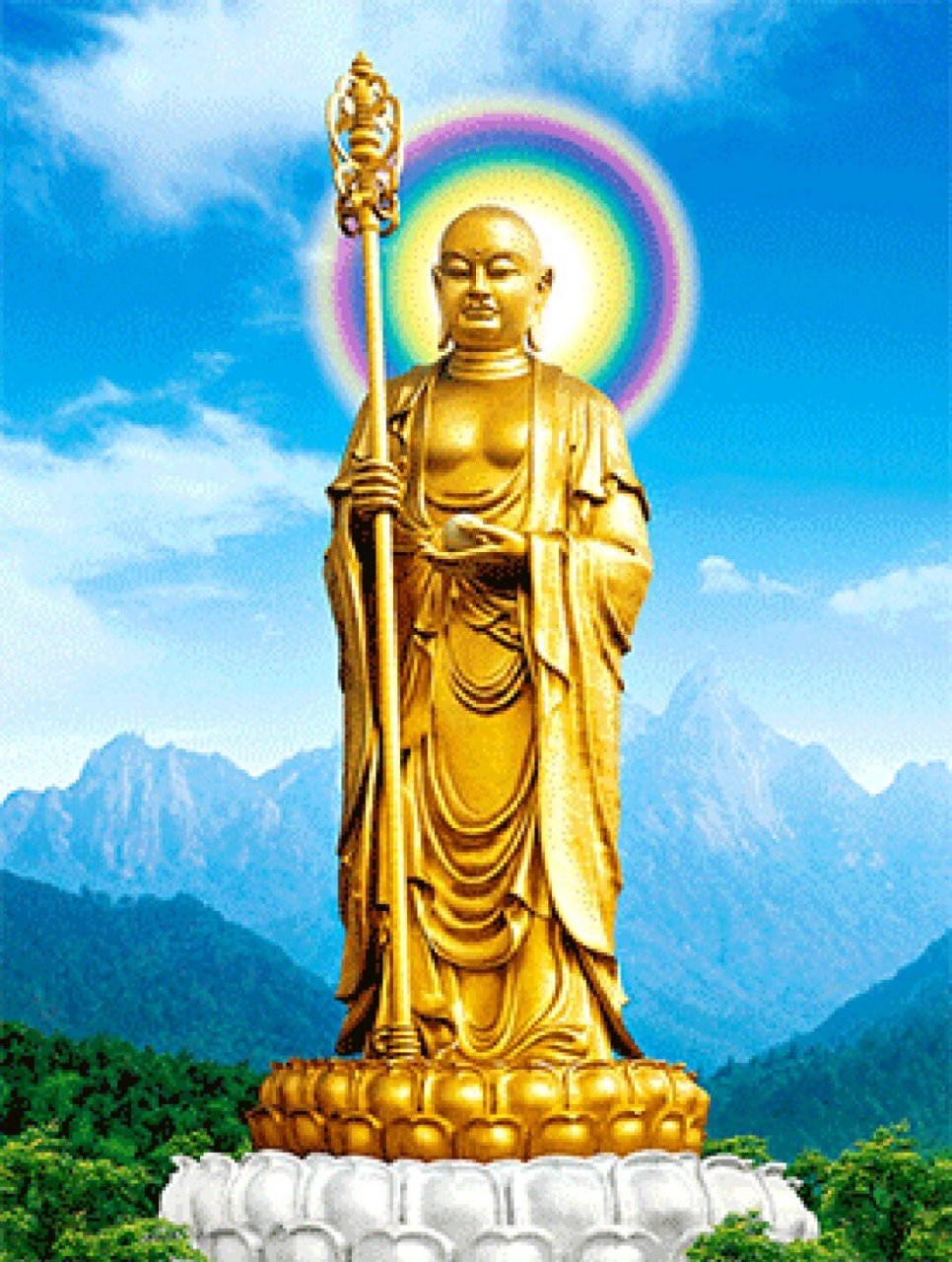 裸眼3d画《地藏王菩萨》050505