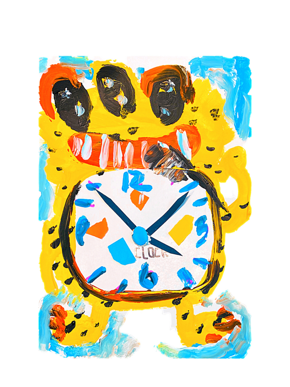 奇思妙想的钟表创意,儿童画设计时钟 74《时钟设计》   4-6 	 材料