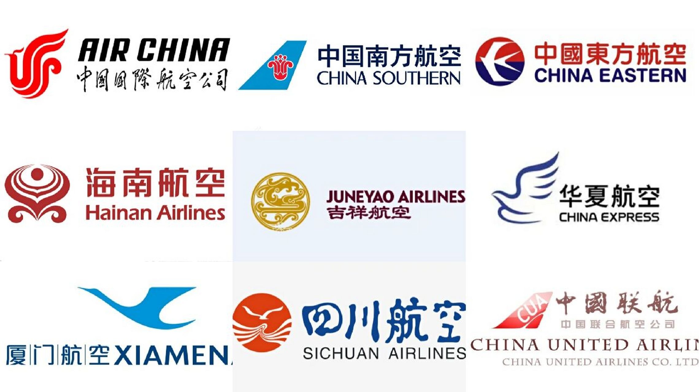国内各航空公司的标志图片