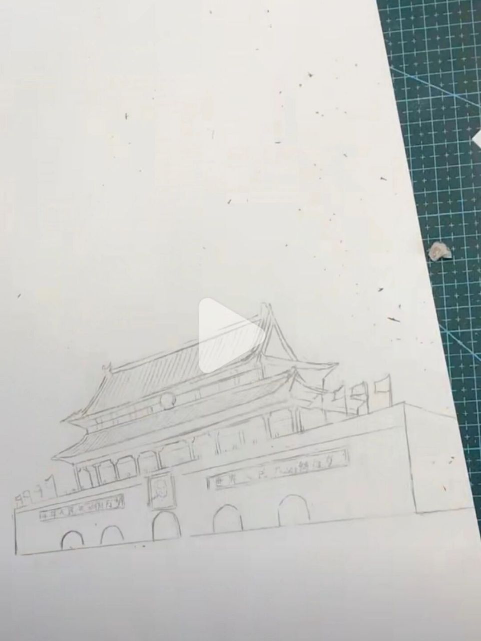 素描北京天安图画大全图片