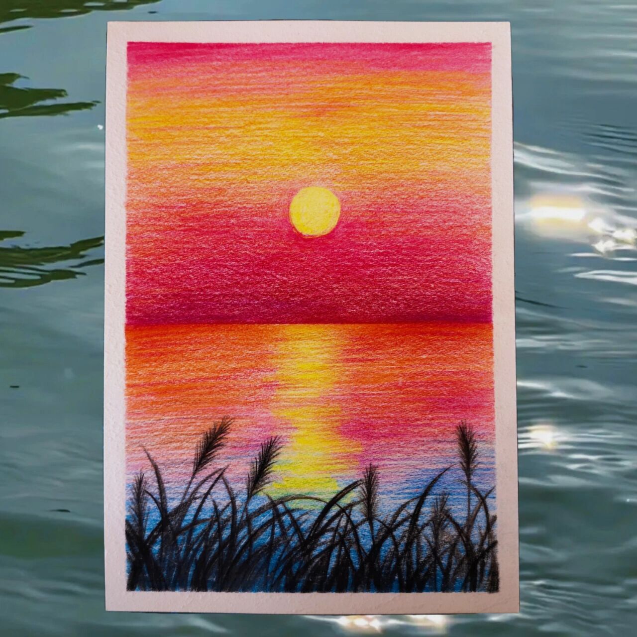 彩铅风景画(保姆级教程) 左滑可以看过程图哦,之后会多更新教程哦.