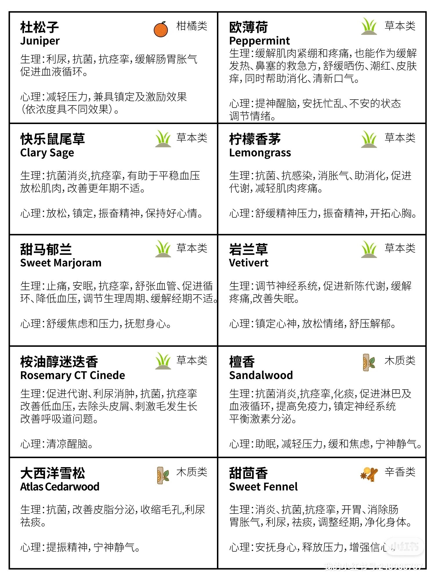 25种单方精油,芳疗必备