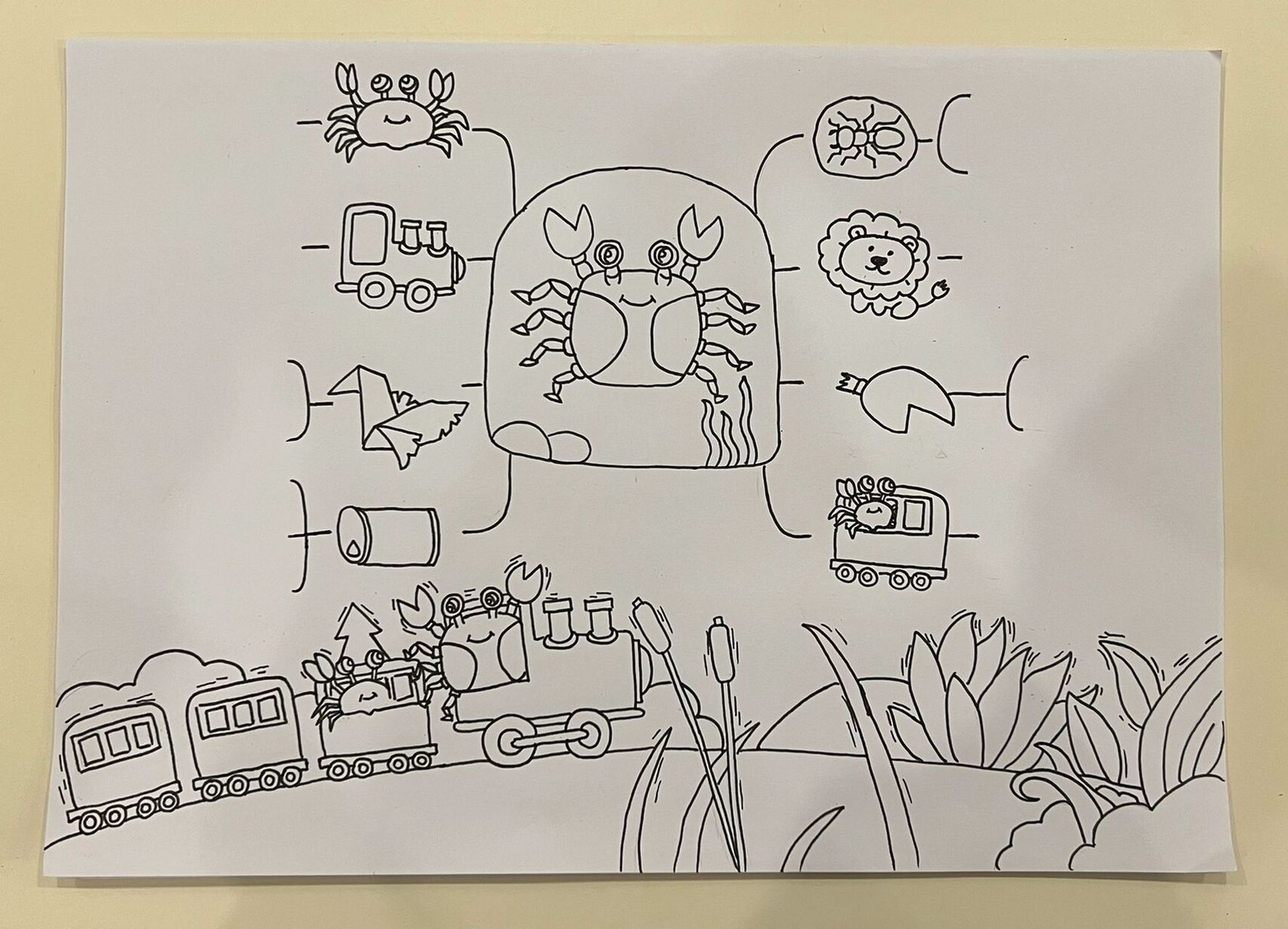 《孤独的小螃蟹》思维导图