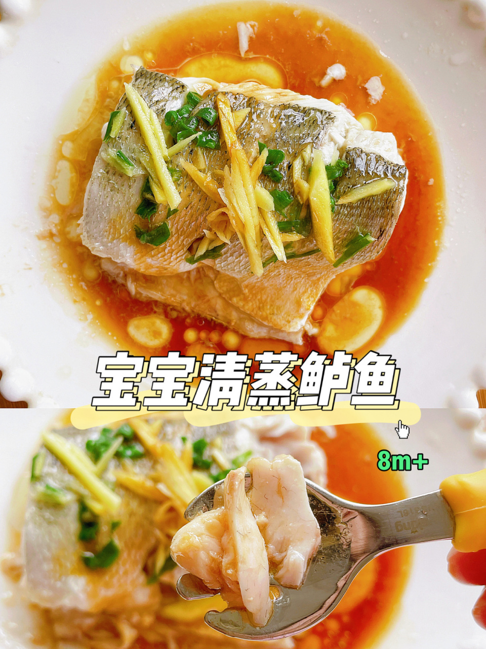 8m寶寶輔食教程|清蒸鱸魚|鮮嫩美味又營養96 適合寶寶吃的魚可以