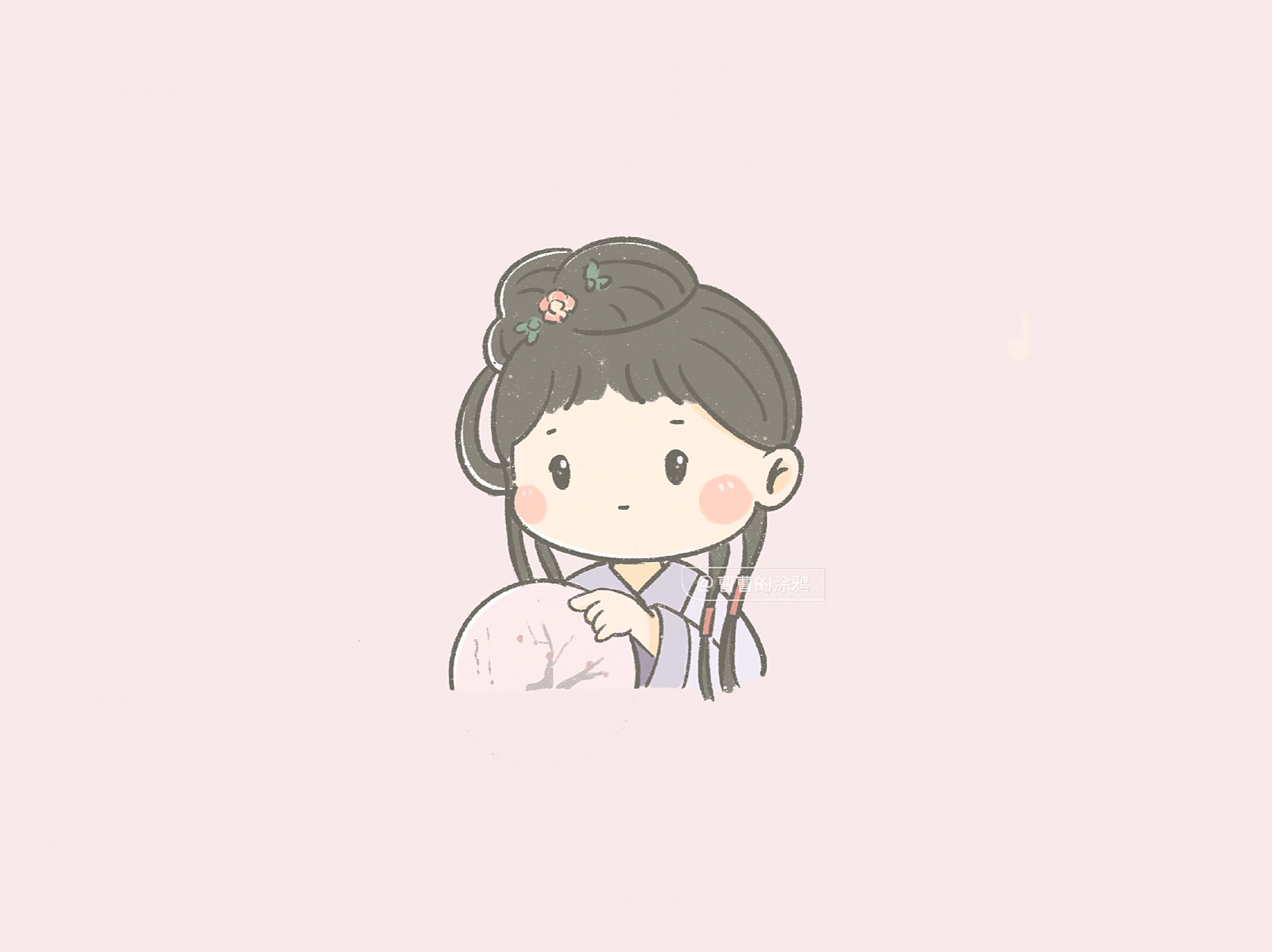 ipad简笔画|procreate画林黛玉 闲静时如姣花照水,行动处似弱柳扶风.