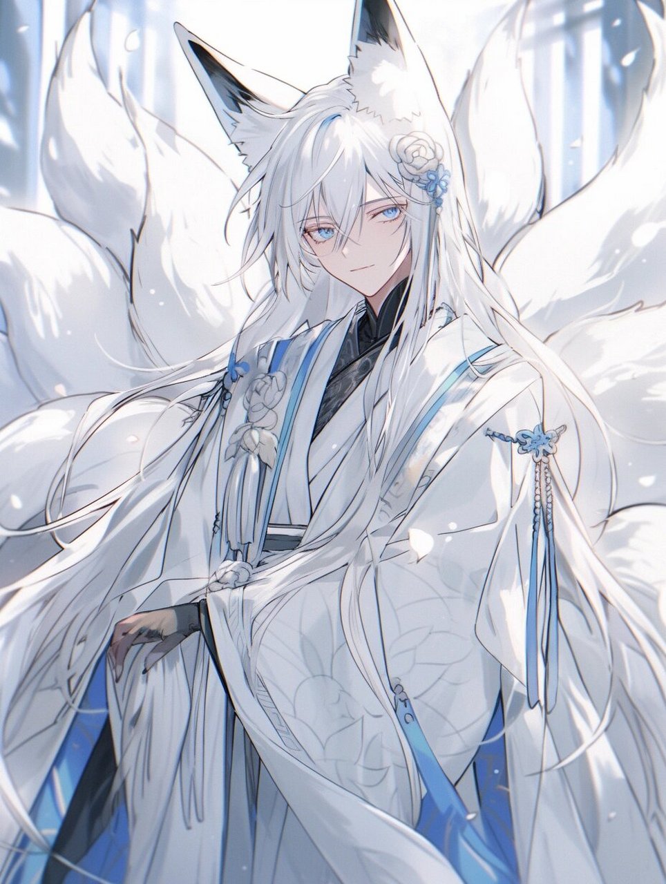 古风 | 妖狐 | 动漫男头头像壁纸插画素材