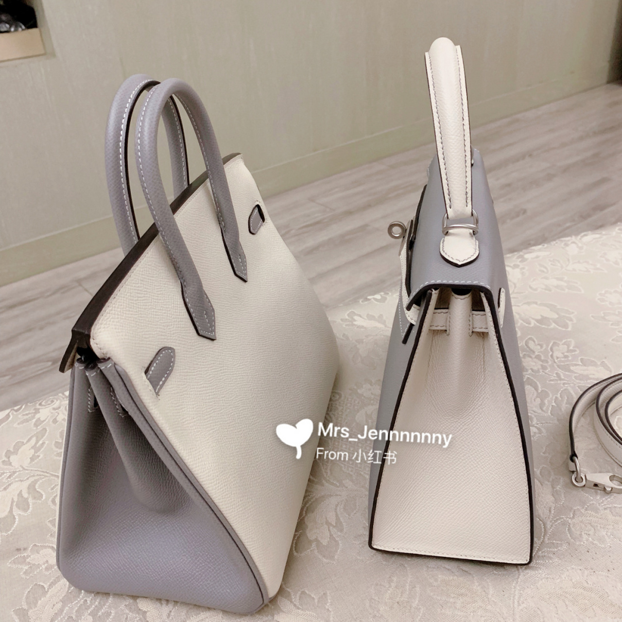 我的twins版birkin25 &kelly25 终于到手了[挤眼] 10奶昔白 拼 4z海鸥