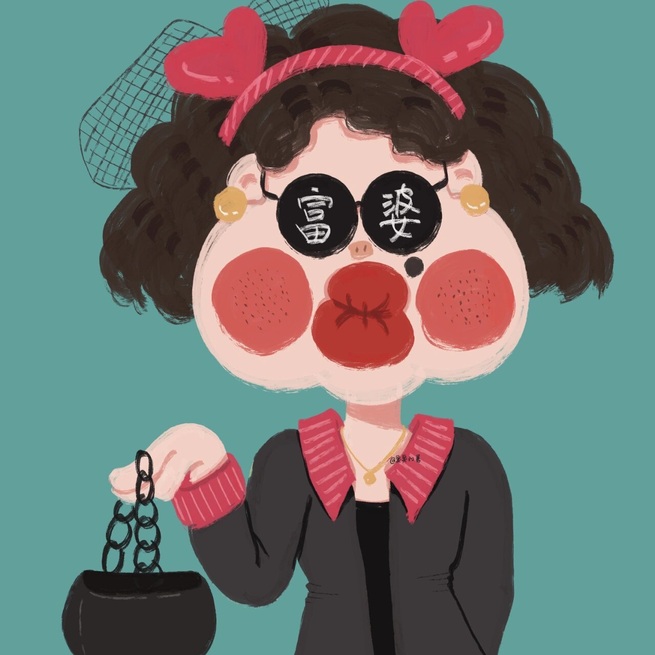 手绘插画|丑萌头像|富婆头像来一波 图片均为原创,未经授权禁止商用