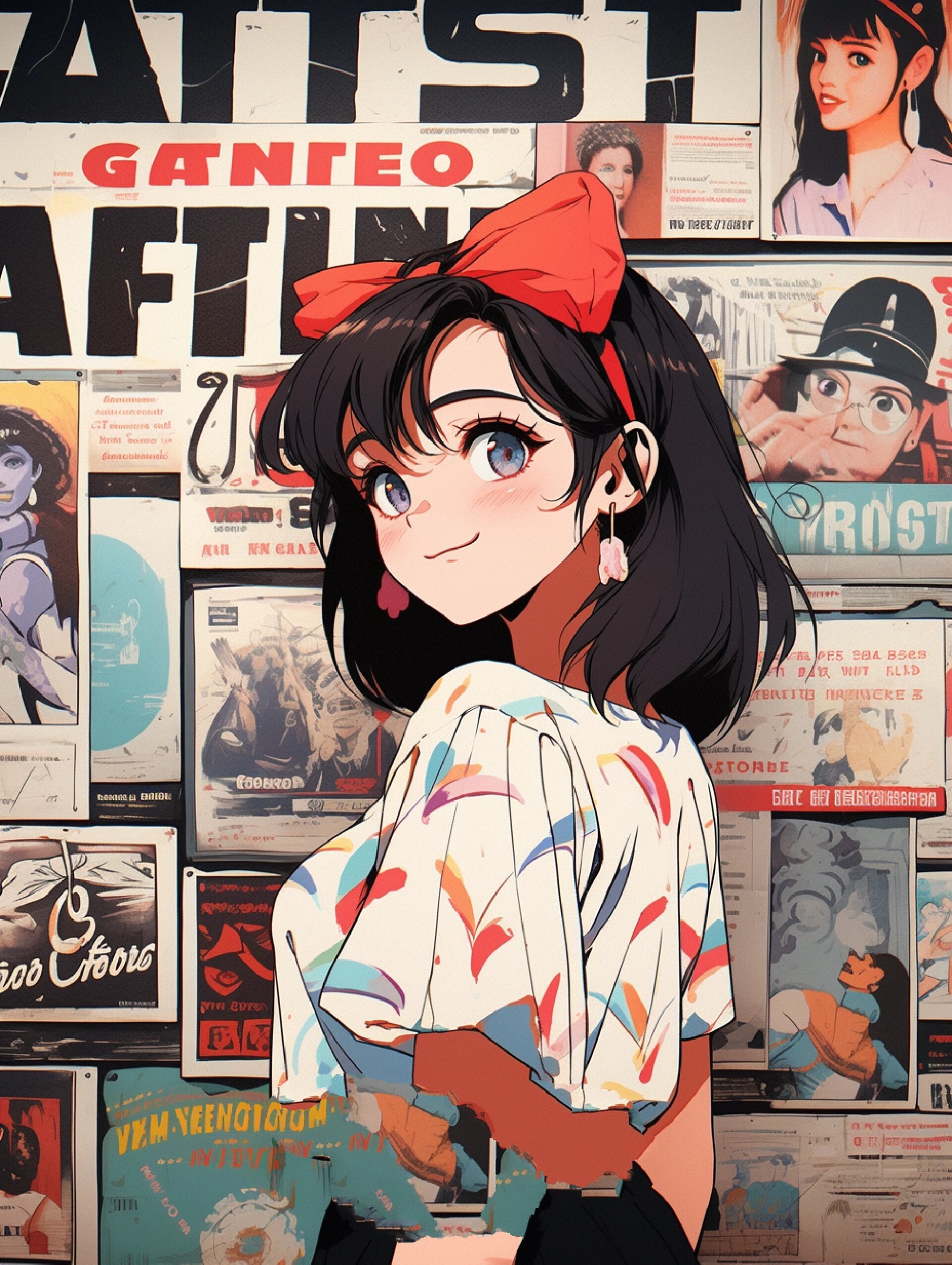 复古欧美风海报多巴胺穿搭打卡